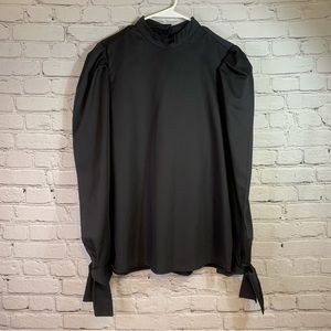 Style Mafia Black Top with Tie Sleeves Size Large